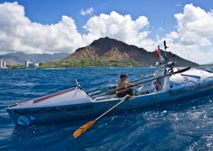 Roz arriving in Hawaii after Stage 1 of the Pacific row