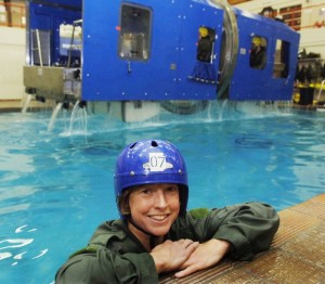 ADVENTURE-rower Training in the Royal Navy's notorious "Dunker" - how to escape from a submerged cabin