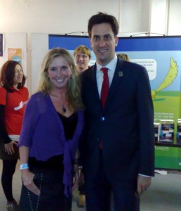 Me with the UK's Secretary of State for the Environment and Climate Change, Ed Miliband, in London last night. 